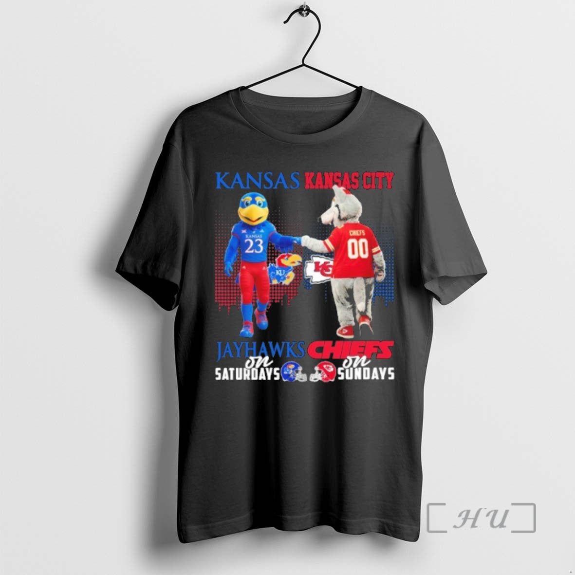 Officials Kansas Jayhawks Saturdays Kansas City Chiefs Sundays Mascot T-Shirts