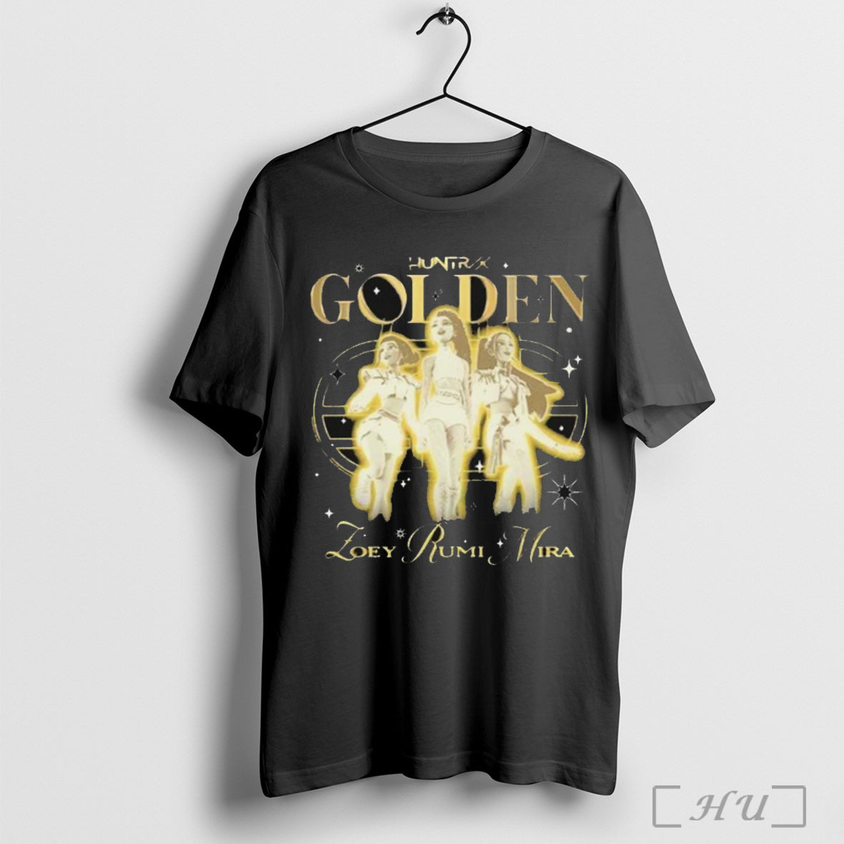 Officials Kpop Demon Hunters Huntrix Golden Love Rumi Mira Trio T Shirt