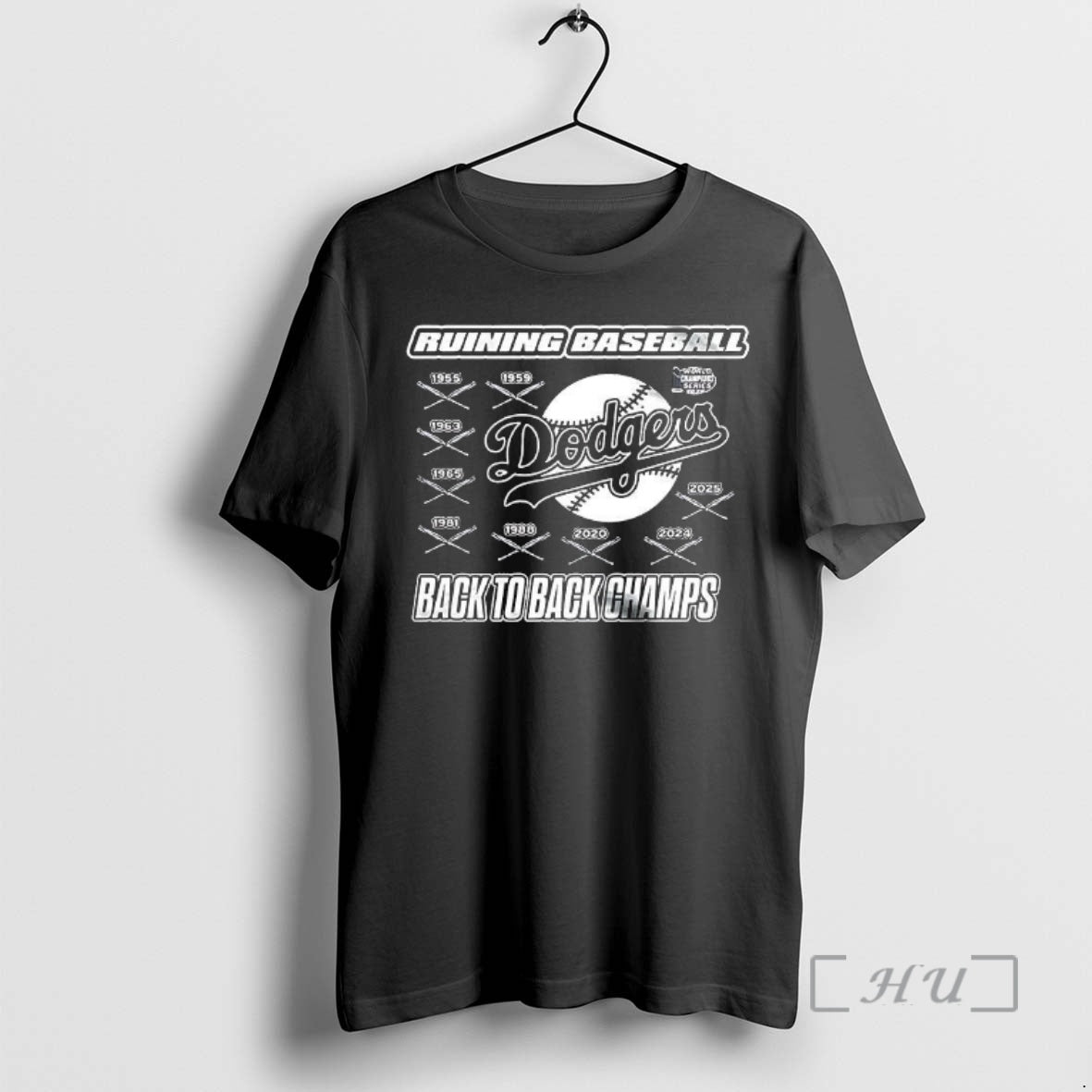 Officials Los Angeles Dodgers Ruining Baseball Back Back Champions 2025 Logo T-Shirts