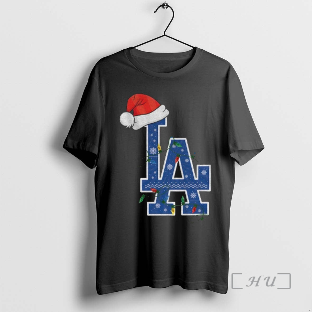 Officials Los Angeles Dodgers Santa Hat Lights Mlb Baseball 2025 T-Shirts