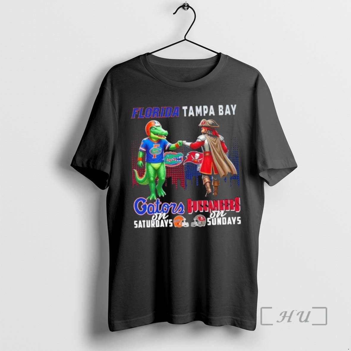 Officials Mascots Florida Gators Saturdays Vs Tampa Bay Buccaneers Sundays Skyline T-Shirts