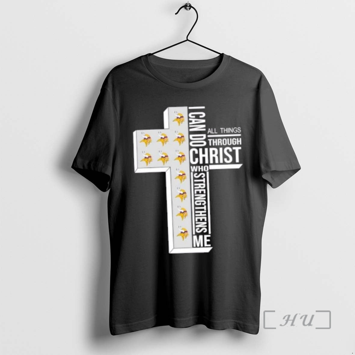 Officials Minnesota Vikings Football X I Can Do All Things Through Christ Who Strengthens Me T-Shirts