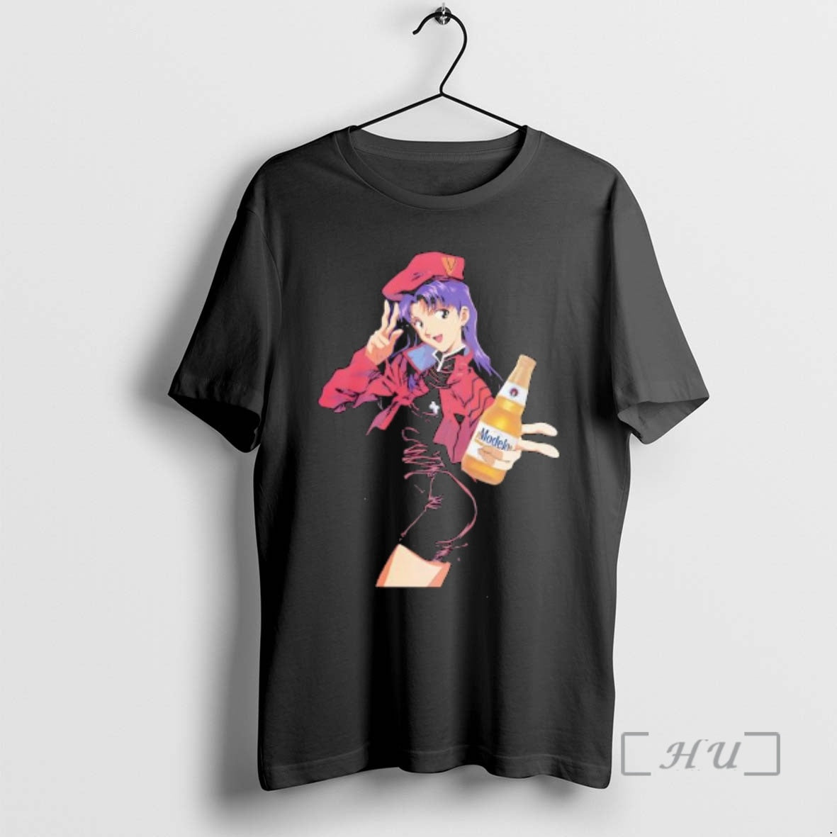 Officials Misato Katsuragi X Modelo Beer Anime T-Shirts