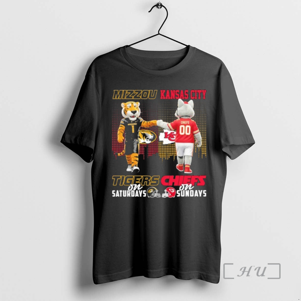 Officials Mizzou Tigers Saturdays Kansas City Chiefs Sundays Mascot T-Shirts