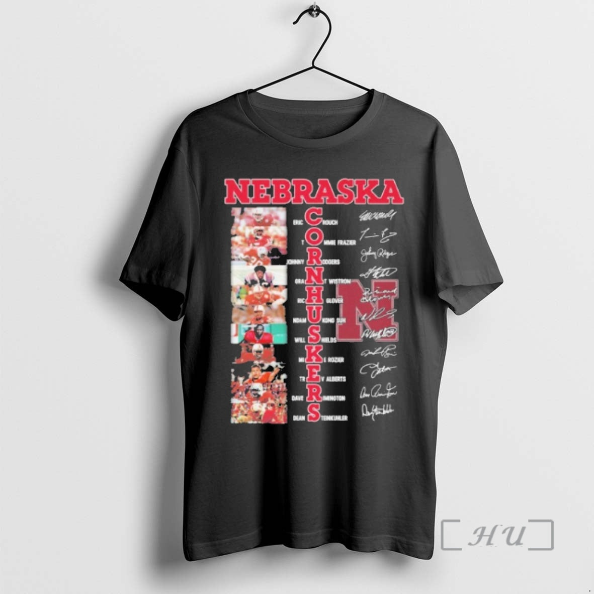 Officials Nebraska Cornhuskers Team Player Signature T-Shirts