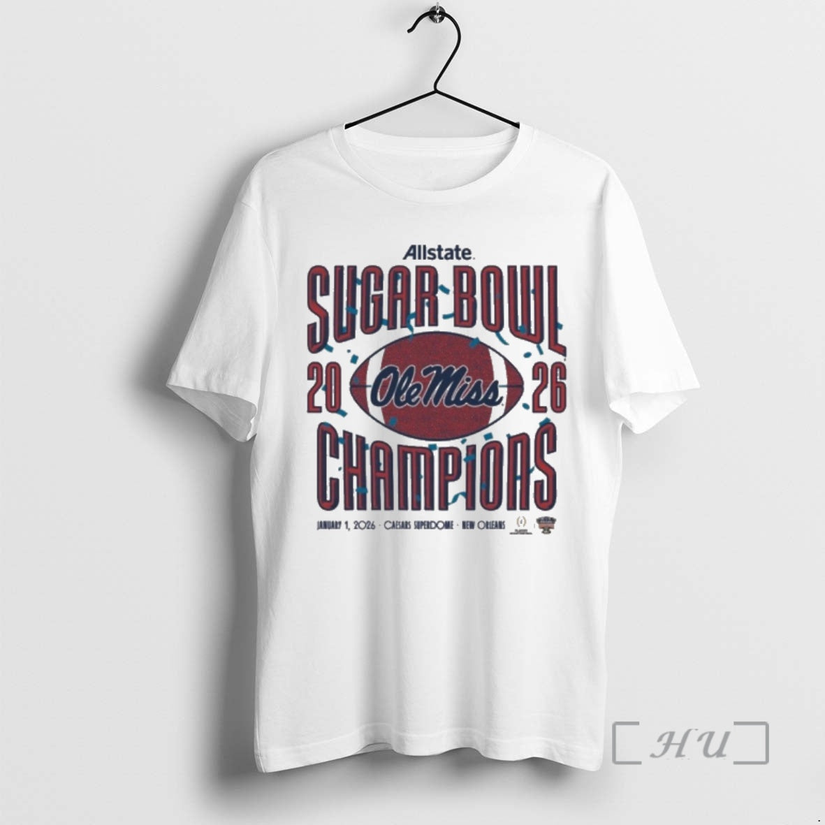 Officials Ole Miss Allstate Sugar Bowl Champions 2026 Caesars Superdome New Orleans T-Shirts
