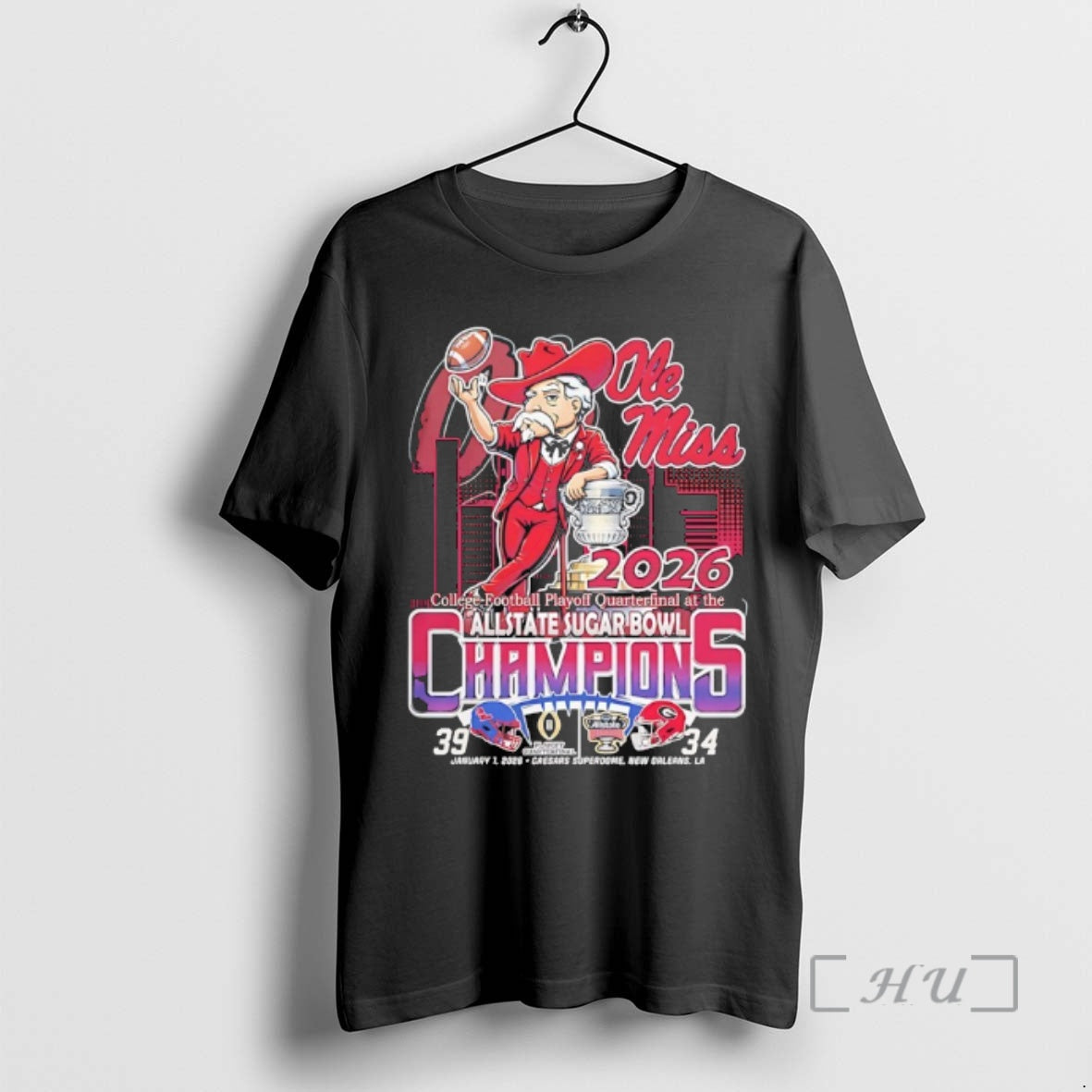 Officials Ole Miss Rebells College Football Playoff Quarterfinal Allstate Sugar Bowl 2026 T-Shirts