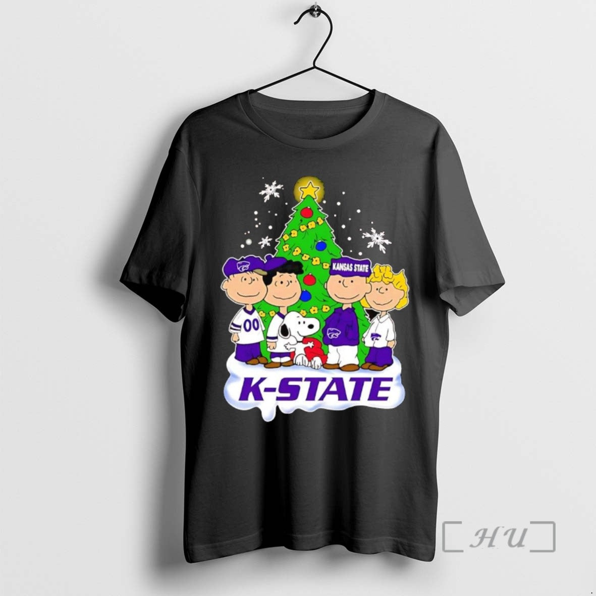 Officials Peanuts Kansas State Wildcats Under Christmas Tree T Shirt Sweater