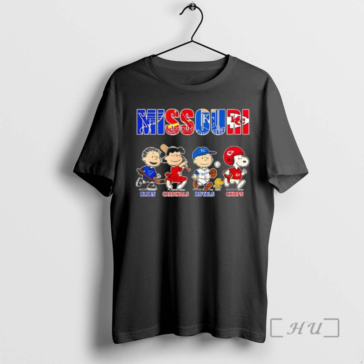 Officials Peanuts Missouri Sports Teams X Blues Cardinals Royals Chiefs T-Shirts
