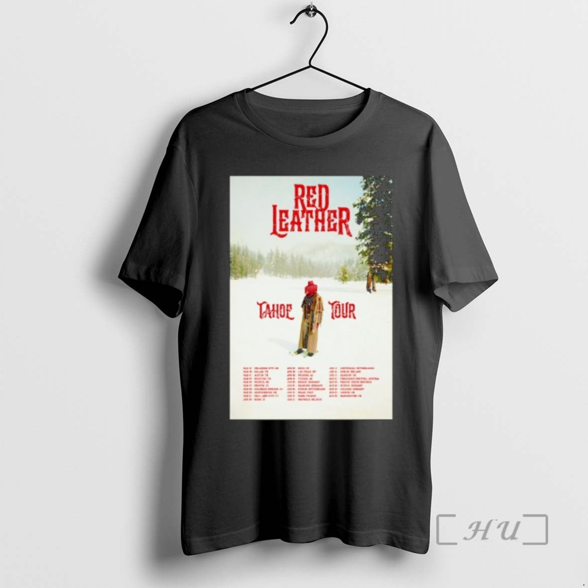 Officials Red Leather Tahoe World Tour 2026 T-Shirts