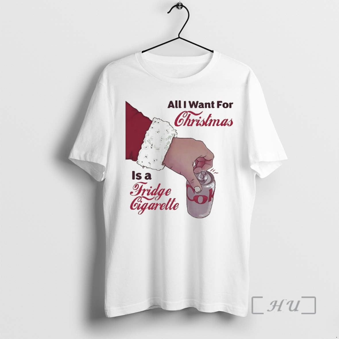 Officials Santas Hand All I Want Is Fridge Cigarette Meme T-Shirts