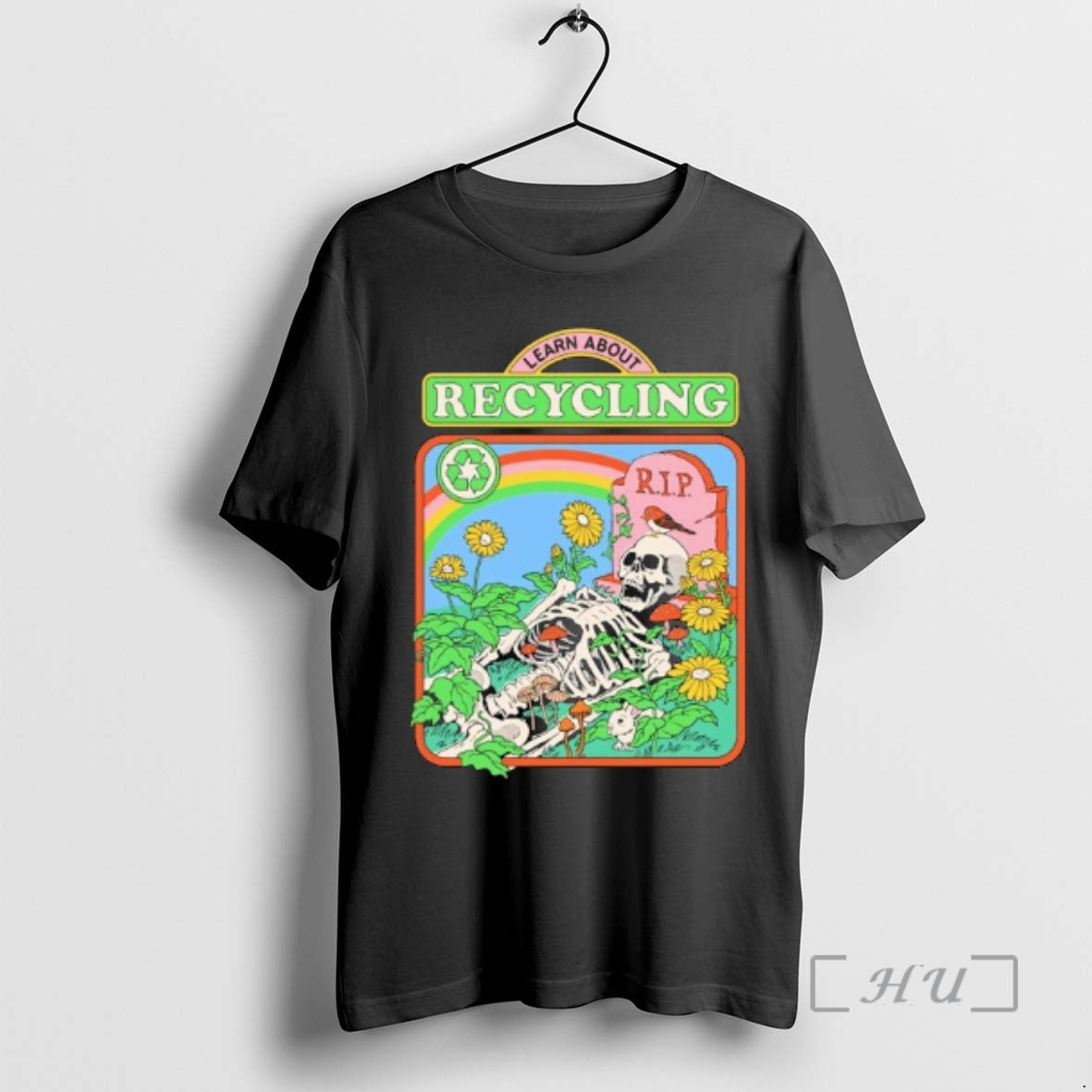 Officials Skeleton Rip Learn About Recycling T-Shirts