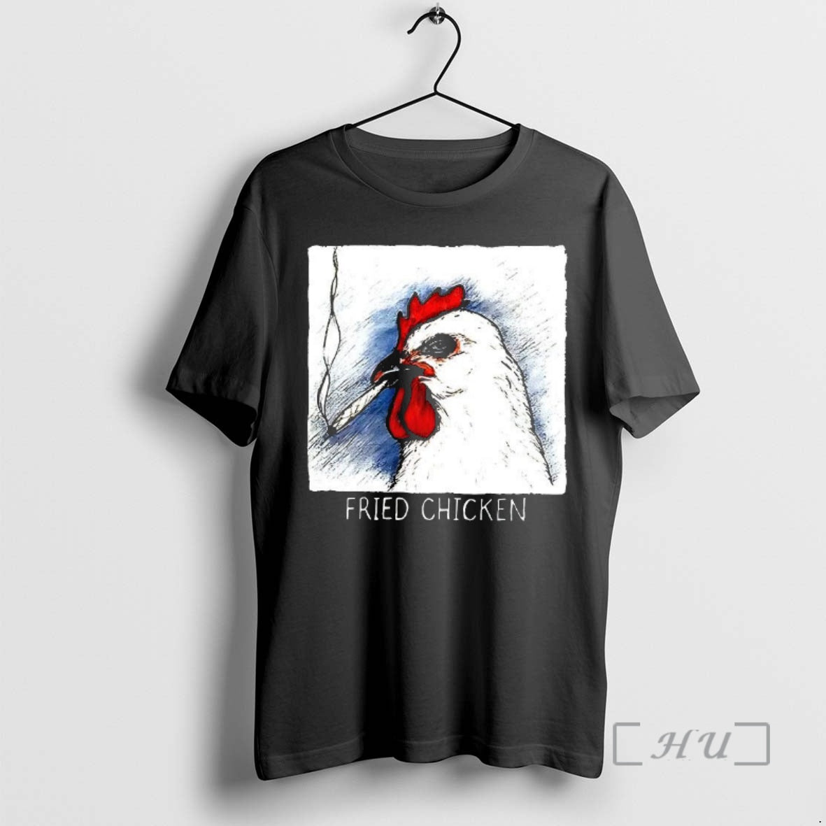 Officials Smoking Weed Fried Chicken Sketch T-Shirts