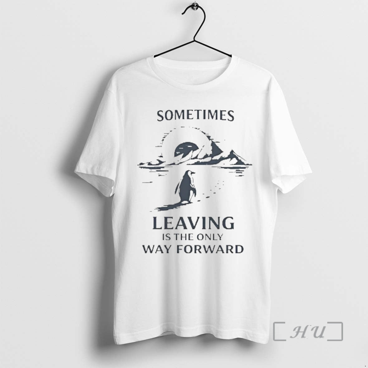 Officials Sometimes Leaving Is Only Forward Nihilist Penguin T-Shirts