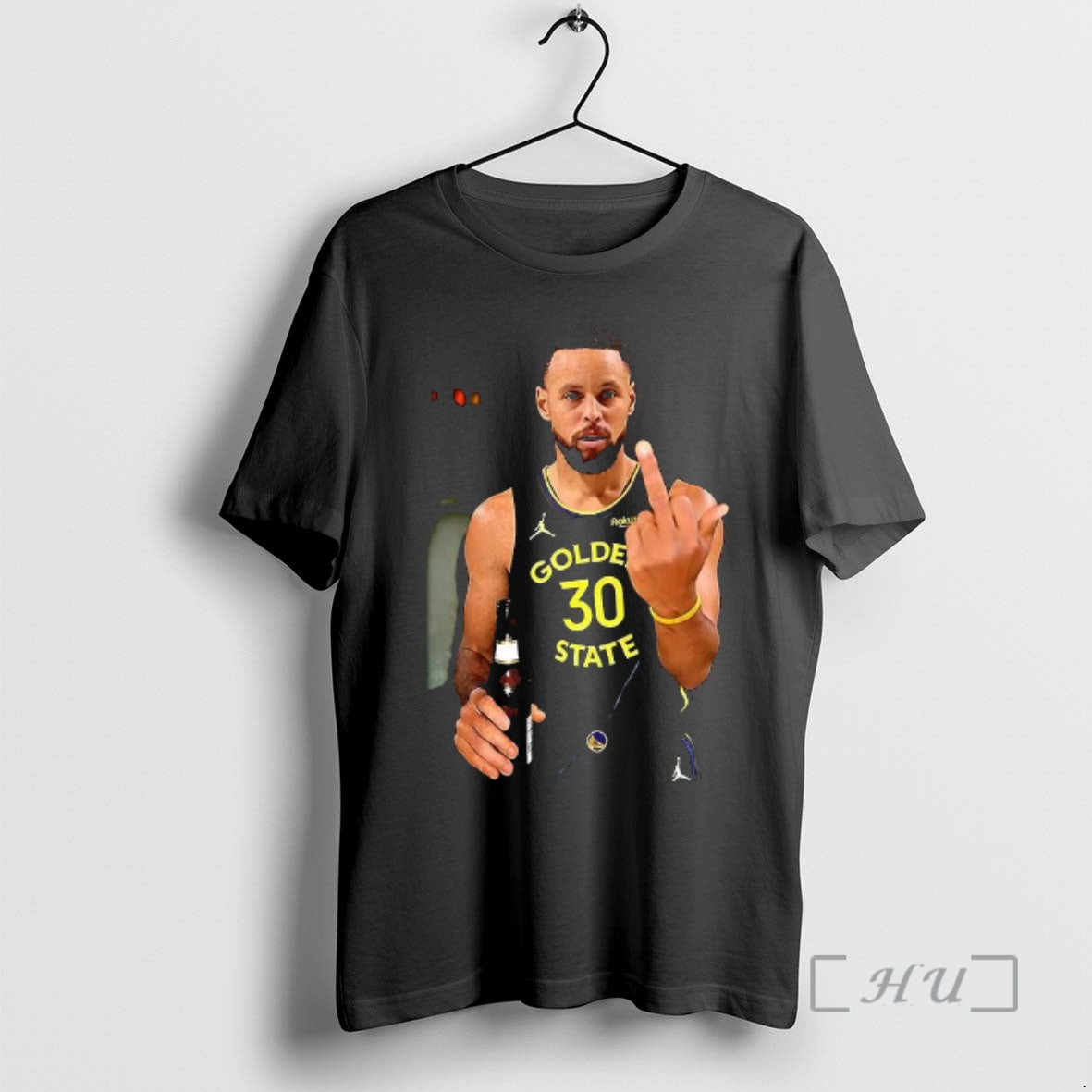 Officials Stephen Curry Golden State Warriors Nba Middle Finger 2026 Meme T-Shirts
