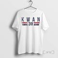 Officials Steven Kwan 38 Cleveland Guardians Player Name Number T-Shirts