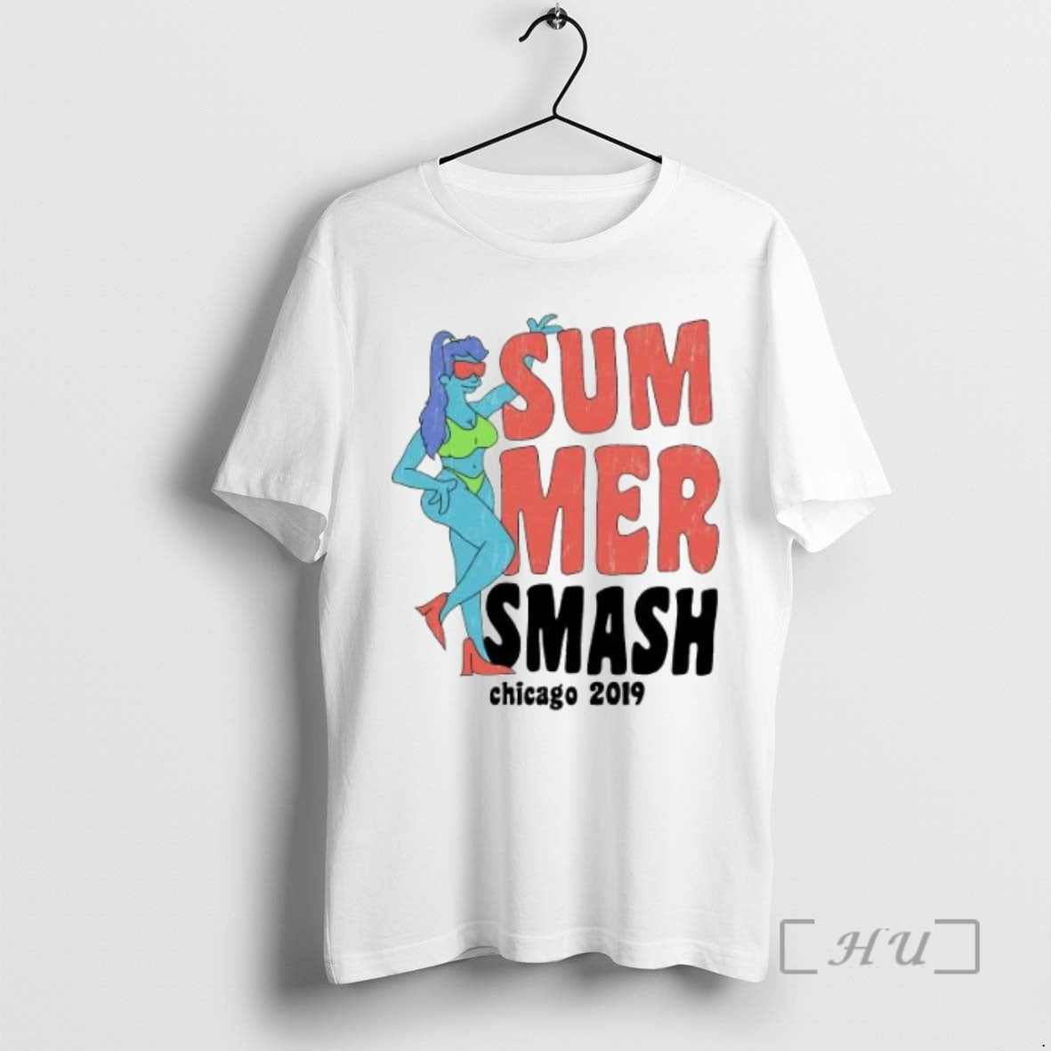 Officials Summer Smash Summer Smash 2019 Up Circle White T-Shirts