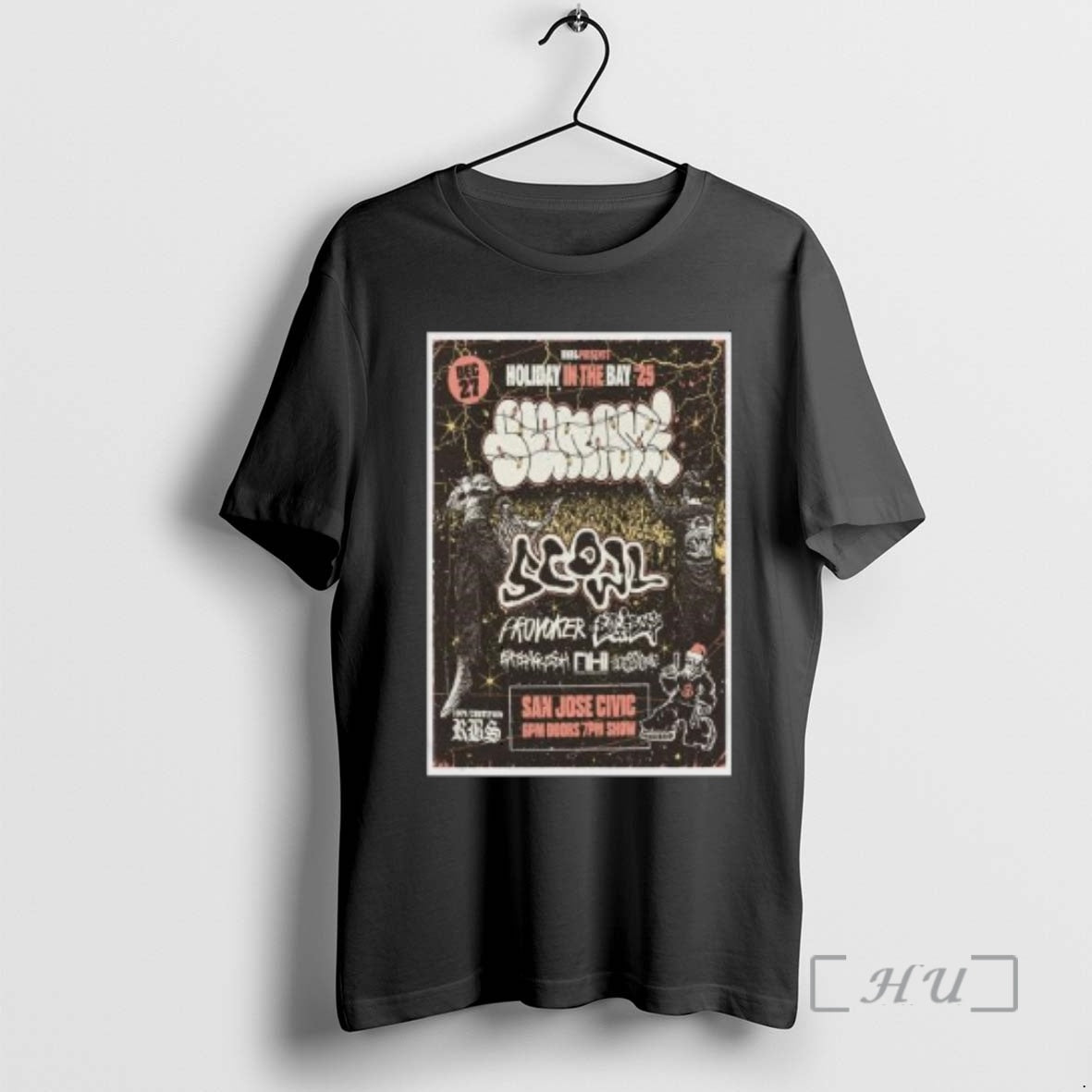 Officials Sunami December 27 2025 San Jose Ca Circle Black T-Shirts