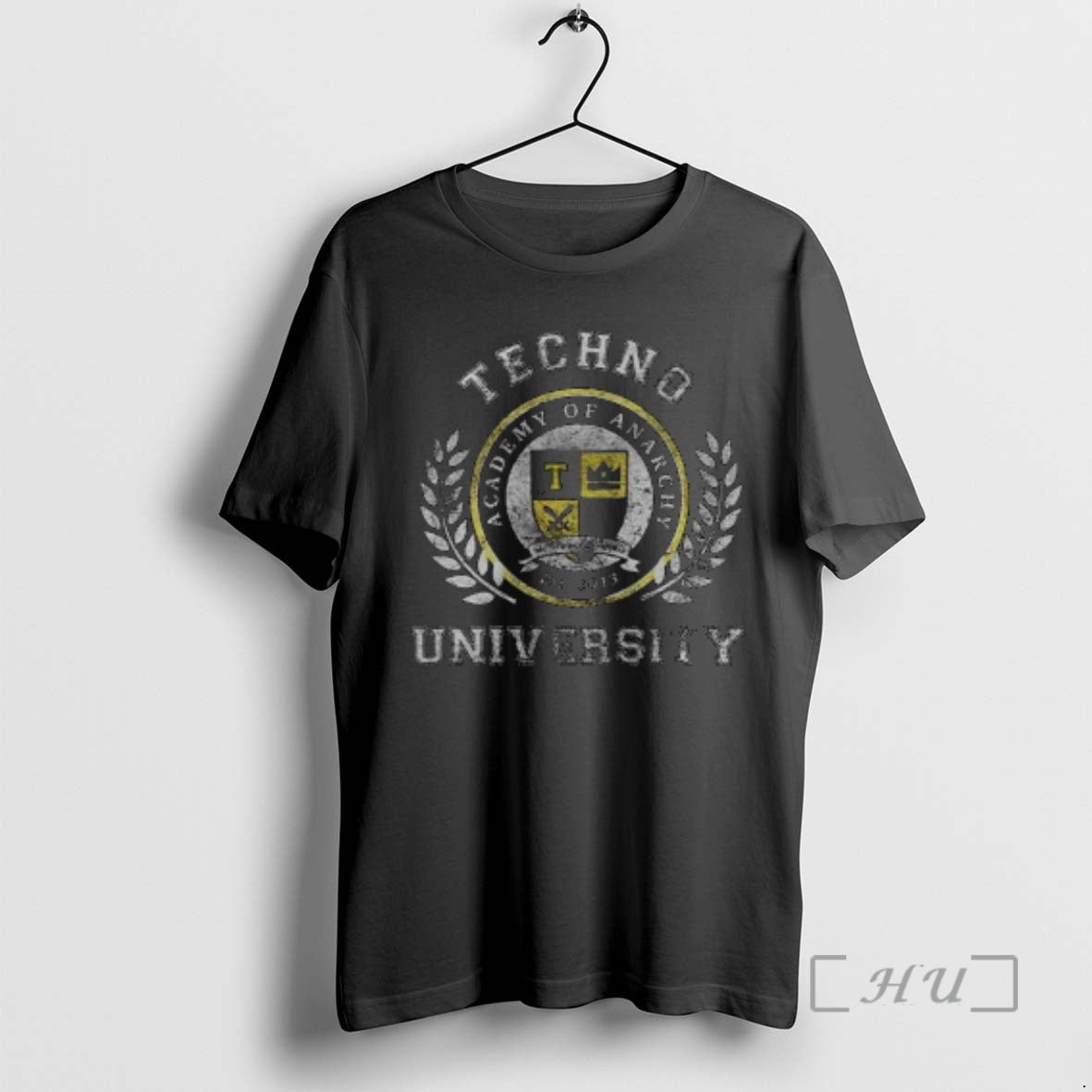 Officials Technoblade Techno University Circle Black T-Shirts