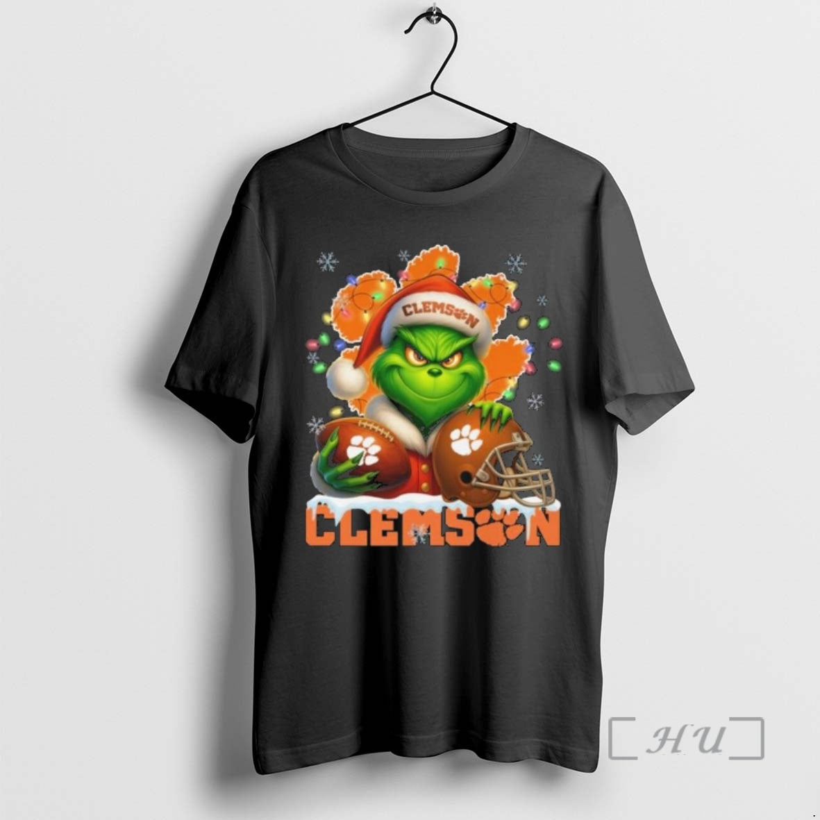Officials Grinch X Ball Helmet Clemson Tigers Merry 2025 T-Shirts