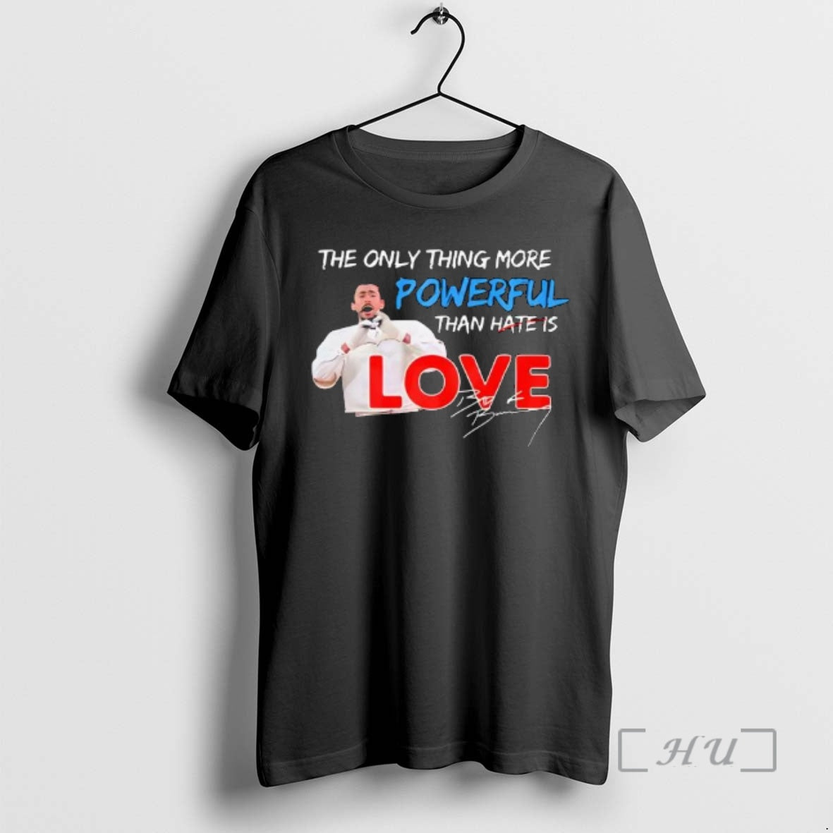 Officials Only Thing More Powerful Than Hate Is Love Signature T-Shirts