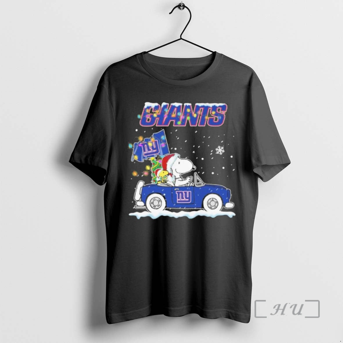 Officials Peanuts X New York Giants Driving Car T-Shirts