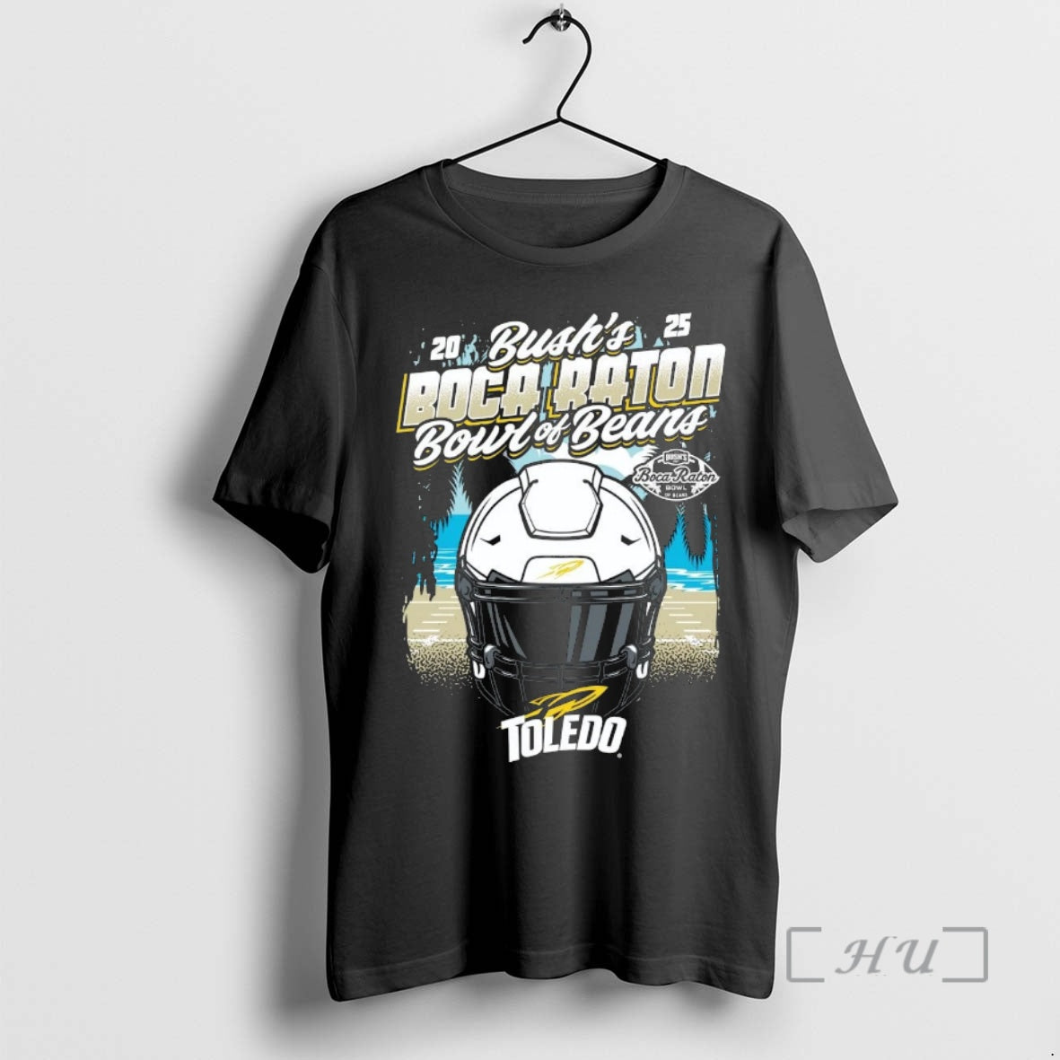 Officials Toledo Rockets 2025 Boca Raton Bowl Helmet T-Shirts