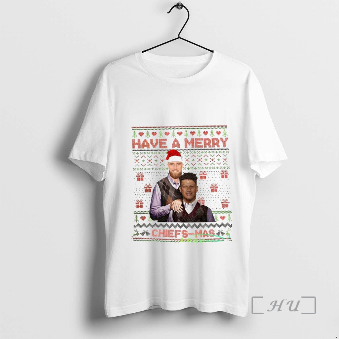 Officials Travis Kelce Patrick Mahomes Kansas City Chiefs Stepbrothers Have Merry Chiefs Mas T-Shirts
