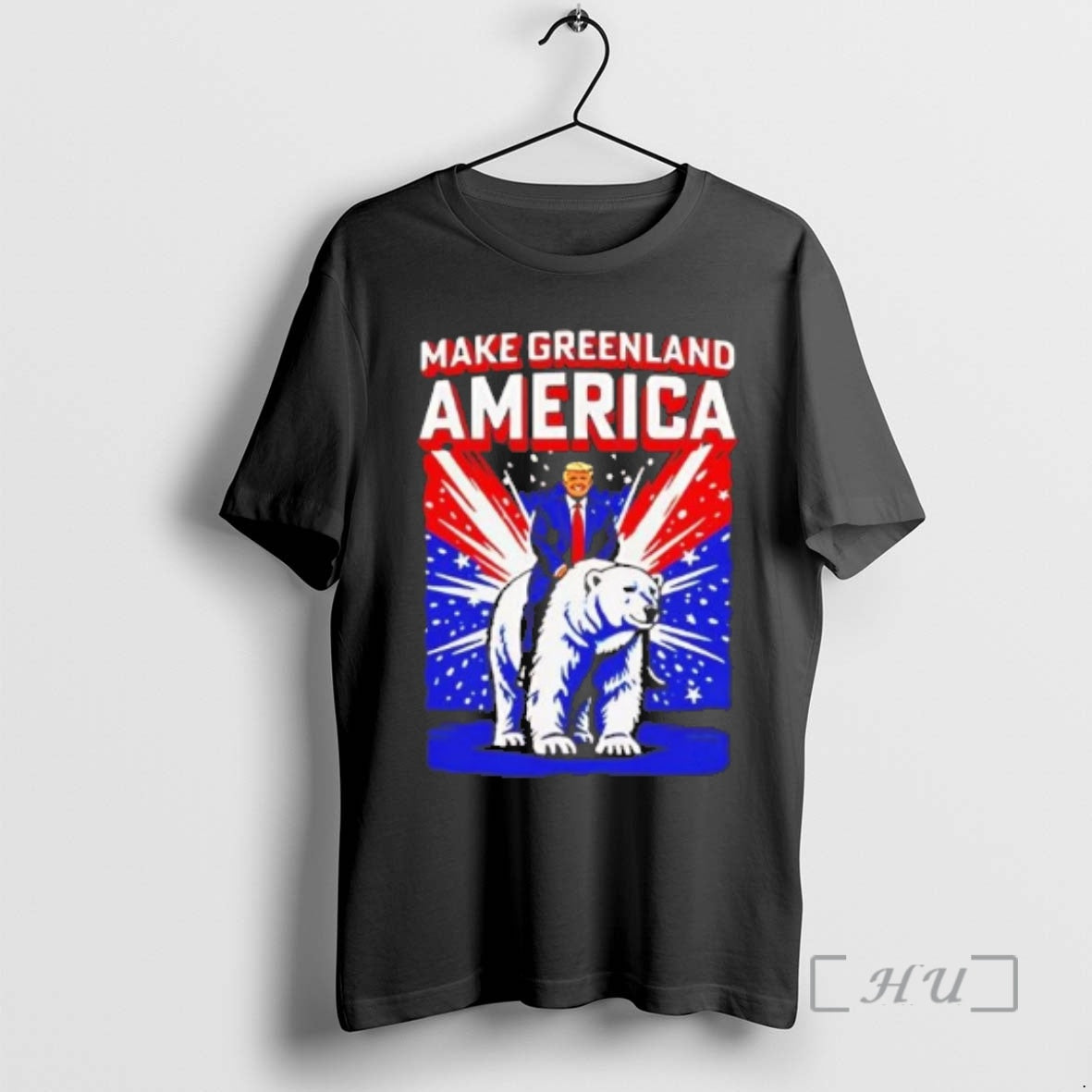 Officials Trump Riding Bear Make Greenland America T-Shirts