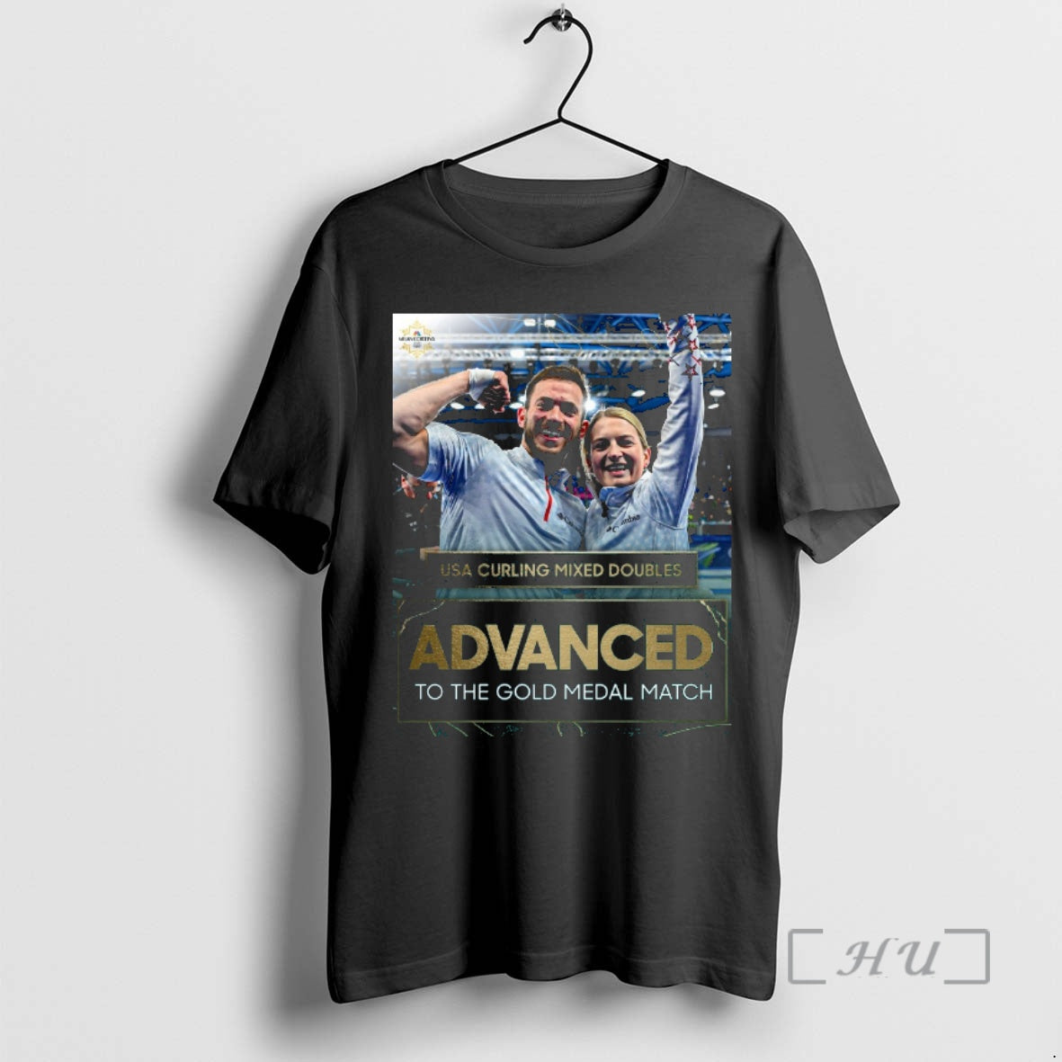 Officials Usa Curling Mixed Doubles Advanced Gold Medal Match T-Shirts
