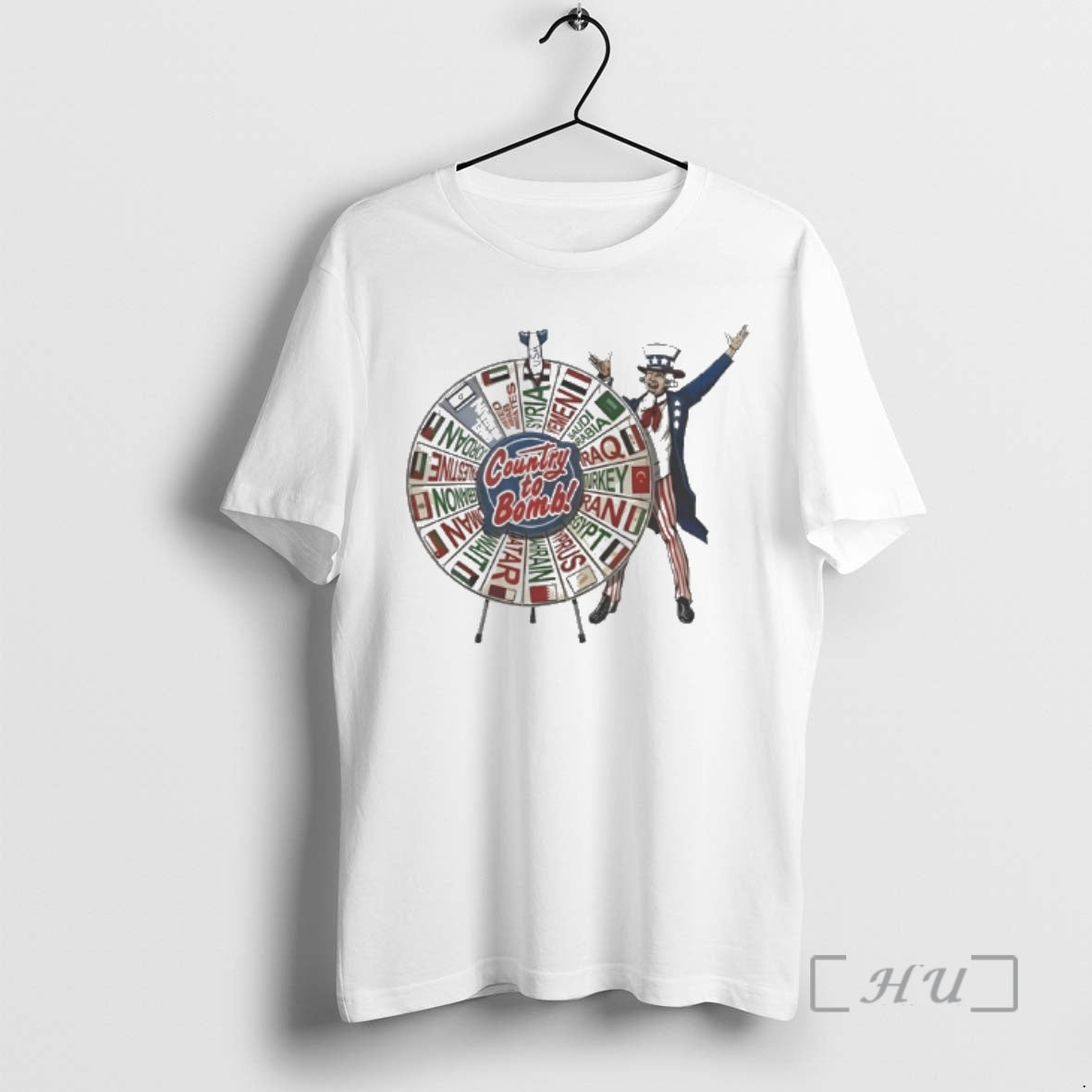 Officials Uncle Sam Middle East Country Bomb Wheel Syria T-Shirts
