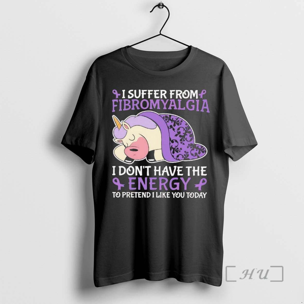 Officials Unicorn I Suffer Fibromyalgia I Dont Have Energy T-Shirts