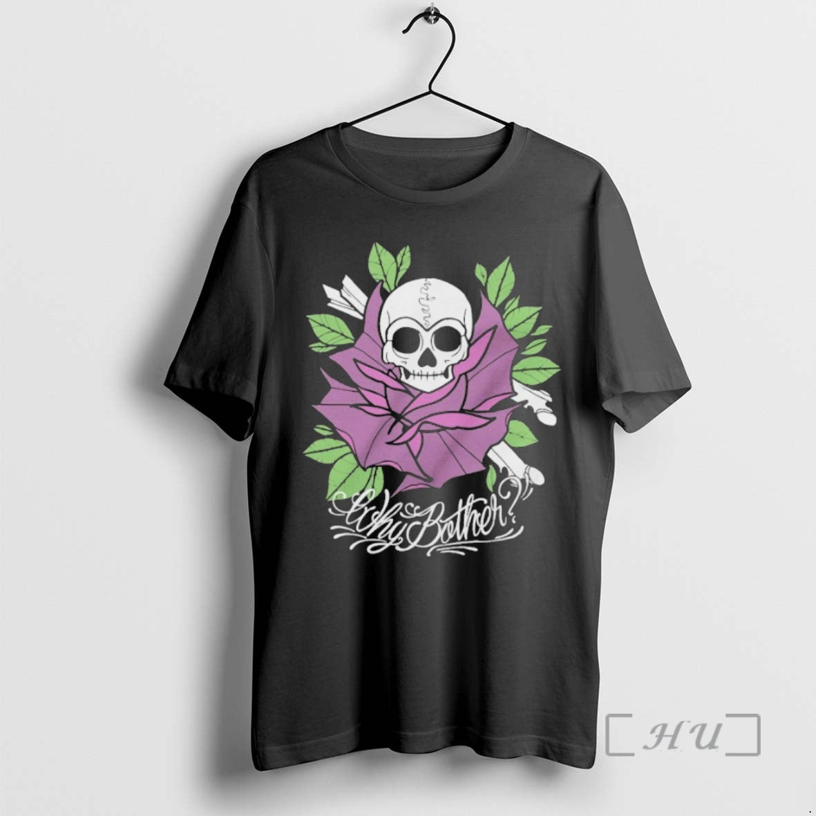 Officials Why Bother Skull Rose T-Shirts