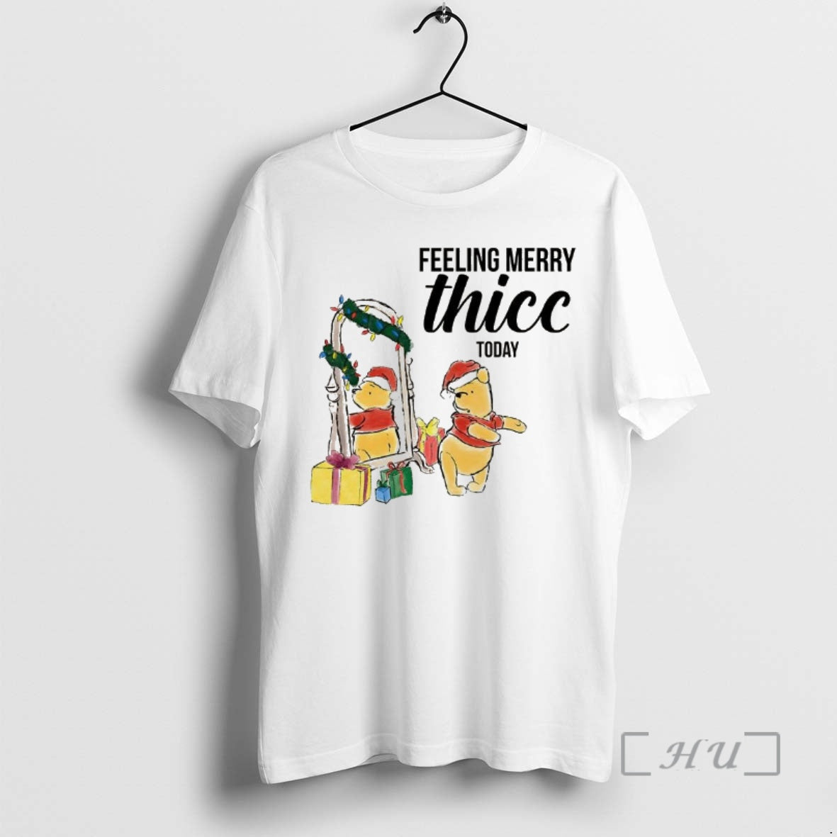 Officials Winnie Pooh Feeling Merry Thicc Today Cartoon T-Shirts