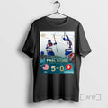 Officials Hockey Final Score Usa 5 0 Switzerland Winter Olympics T-Shirts