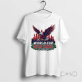 Officials World Cup Usa 2026 Bald Eagle Soccer United We Soar City Skyline Football Field T-Shirts
