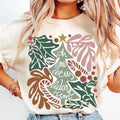 Oh Come Let Us Adore Him Jesus Boho Tree Hand Drawn Christian T-Shirts