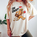 Oh Snap Gingerbread Xmas Cookie Cookie Cookie Man Shirt Funny 2024 Knit Casual Cotton T-Shirts