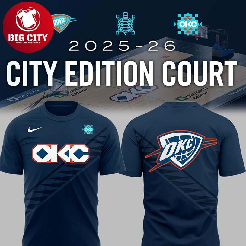 Oklahoma City Thunder 2025-26 City Edition Court Two Sided Shirt