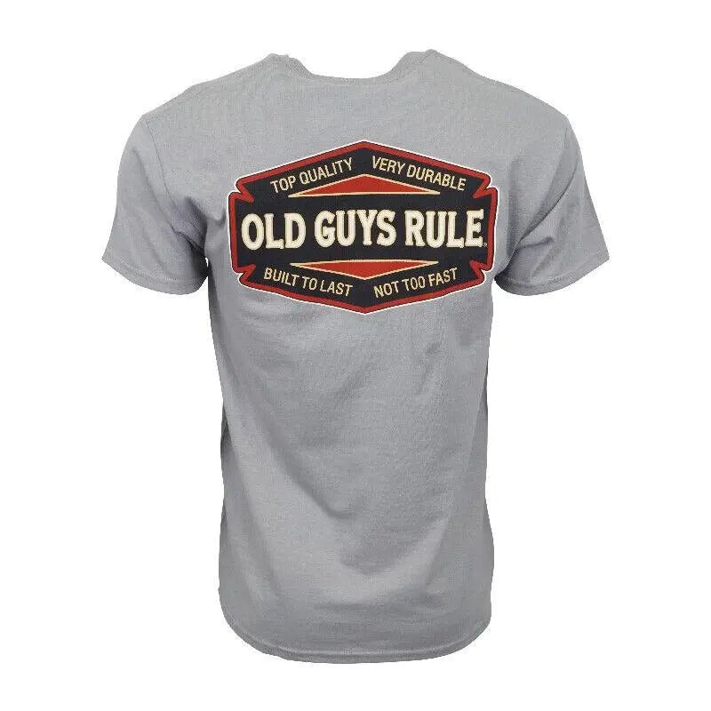 Old Guys Rules Built Last Crew Neck Plaid Cotton T-Shirts
