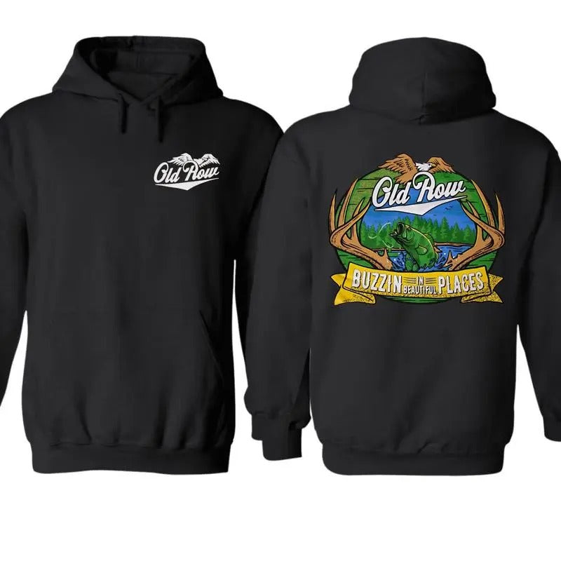 Old Row Places Perfect Hunter Fiishing Full Colors T-Shirts