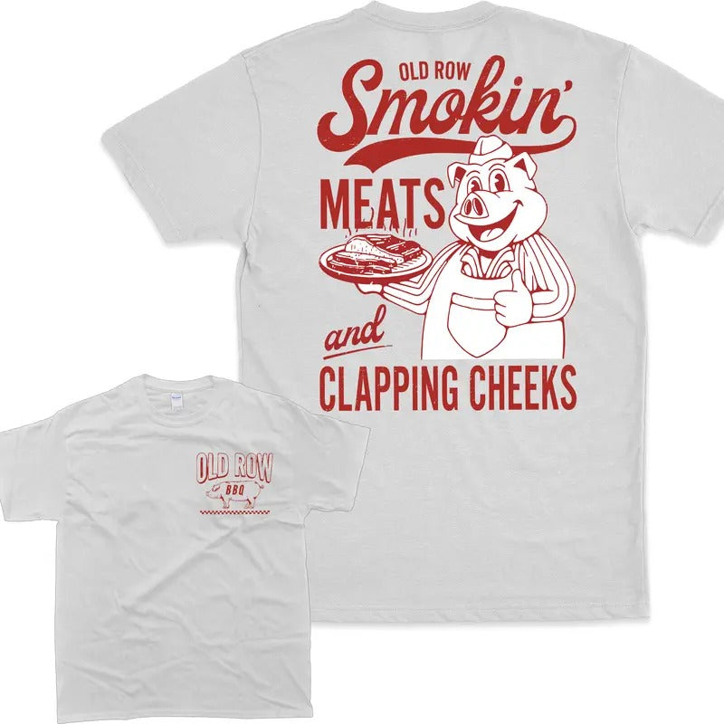 Old Row Smokin' Meats 2 Sides Clothes T-Shirts