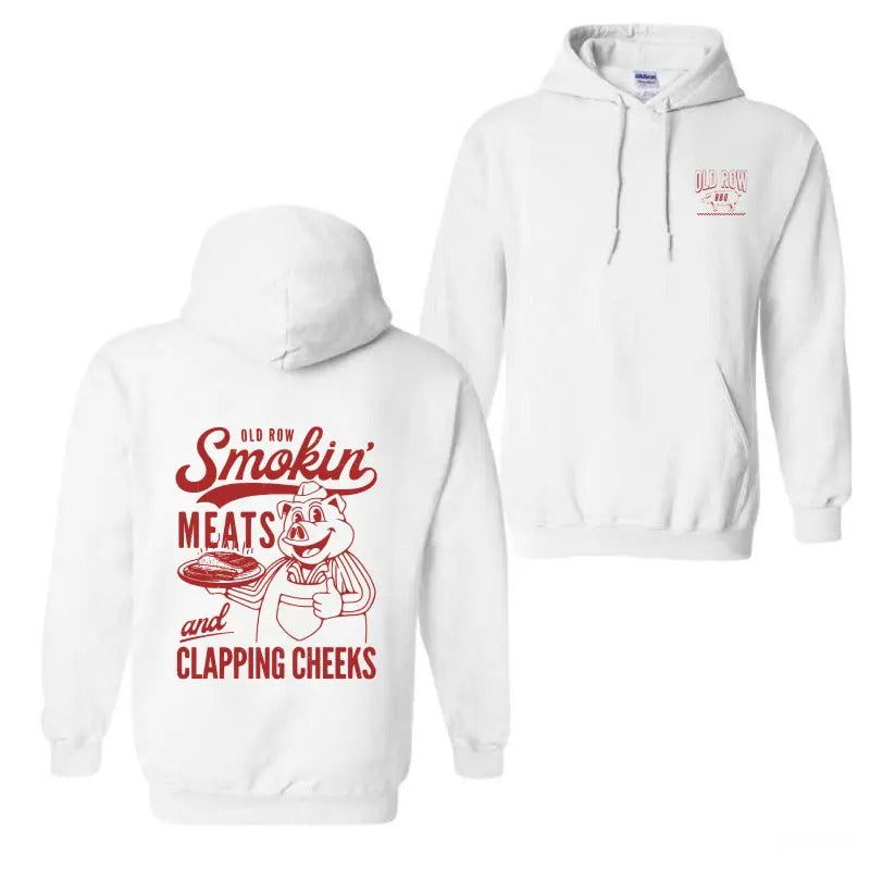 Old Row Smokin' Meats Classic Cotton 2 Sided Print All Sizes T-Shirts