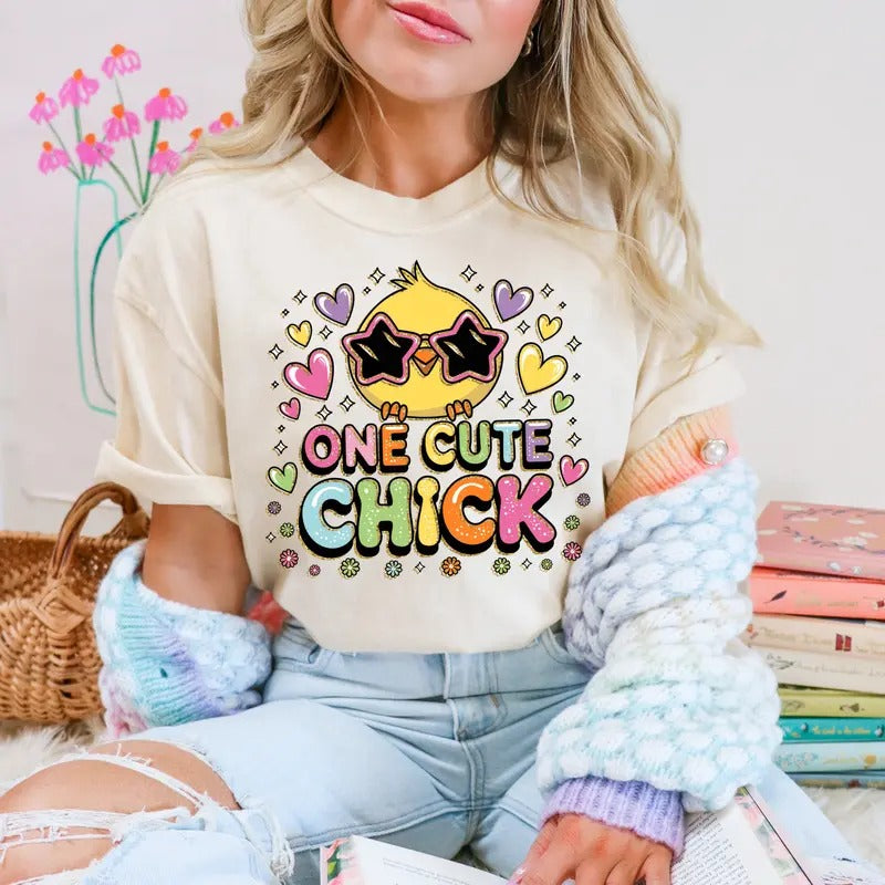 One Cute Chick DTF Transfers THIS IS NOT SHIRT T-Shirts