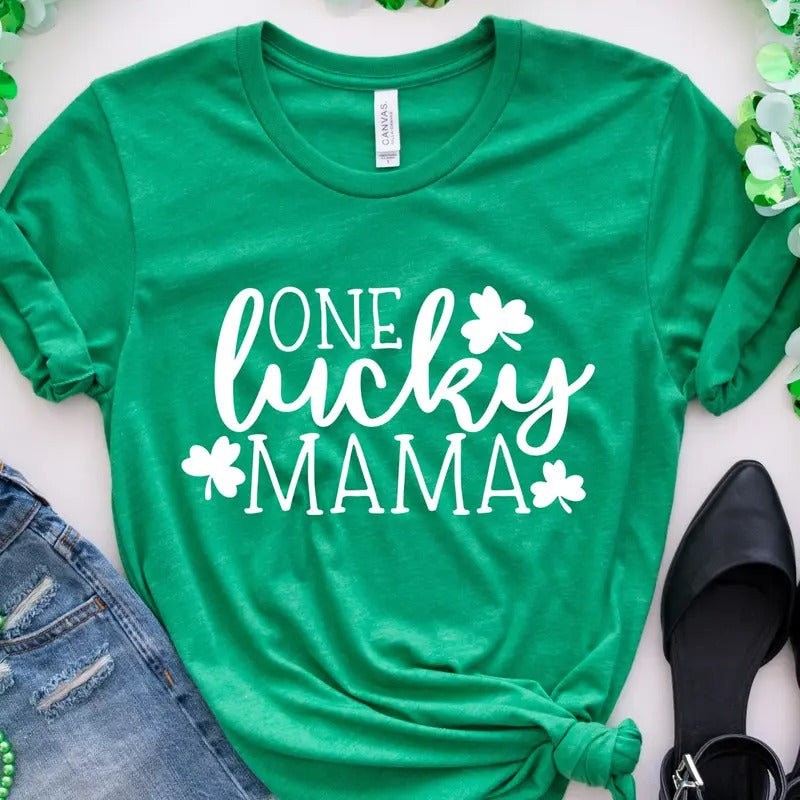 One Lucky Mama Bella Canvas T-Shirts