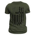 One Nation Under God American Vertical Flag Patriotic Casual Classic T-Shirts