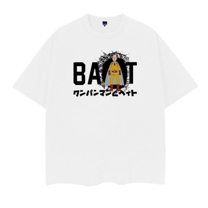 One Punch Man "Saitama" Vintage Anime 100% Cotton Original Top Streetwear Casual Menswear T-Shirts