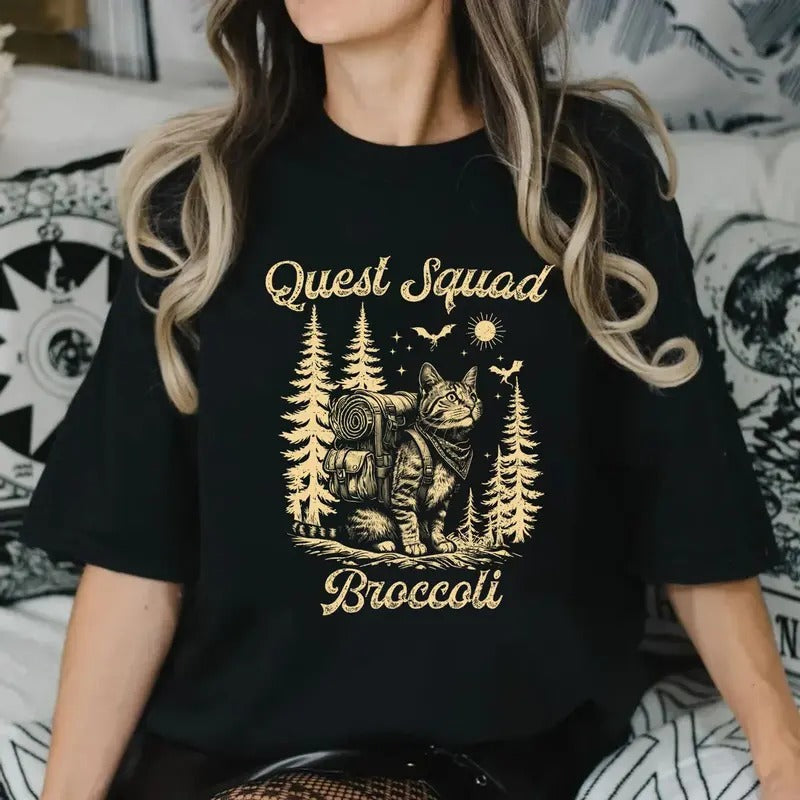Onyx Storm Shirt Quest Squad Broccoli Fourth Wing Xaden Riorson Clothes Violet Bookish Top Romantasy Fan Ridoc Dragon Rider T-Shirts