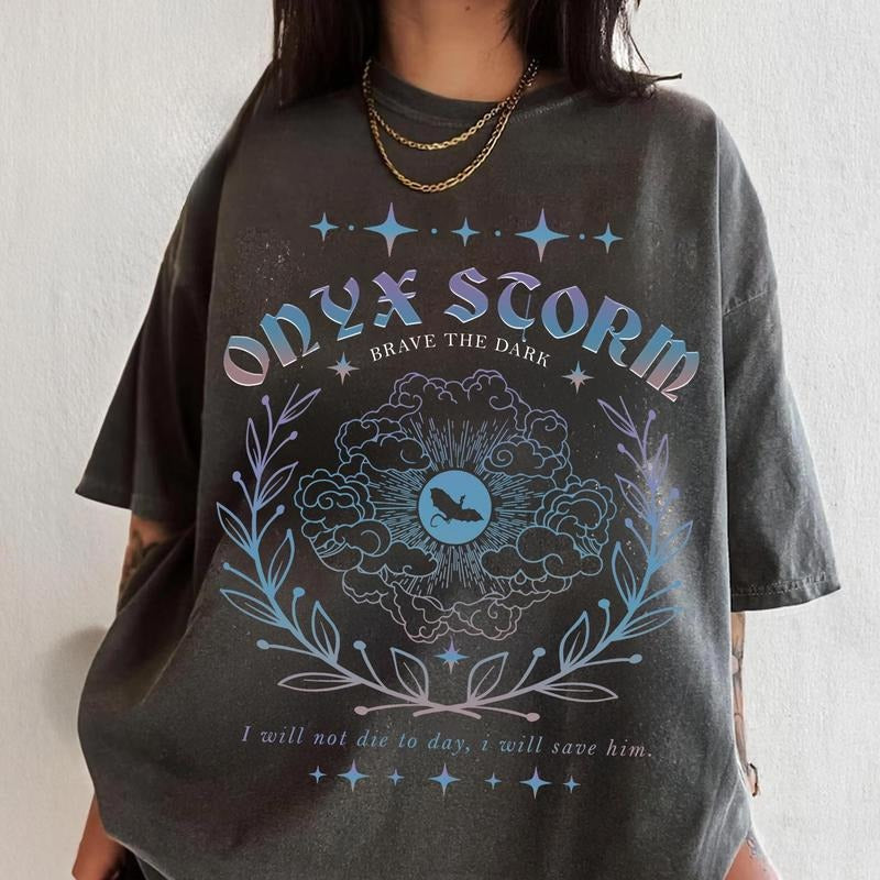 Onyx Storm Shirt Violet Sorrengail Shirt Basgiath War College I Will Save Him Quote Xaden Riorson Shirt Bookish T-Shirts