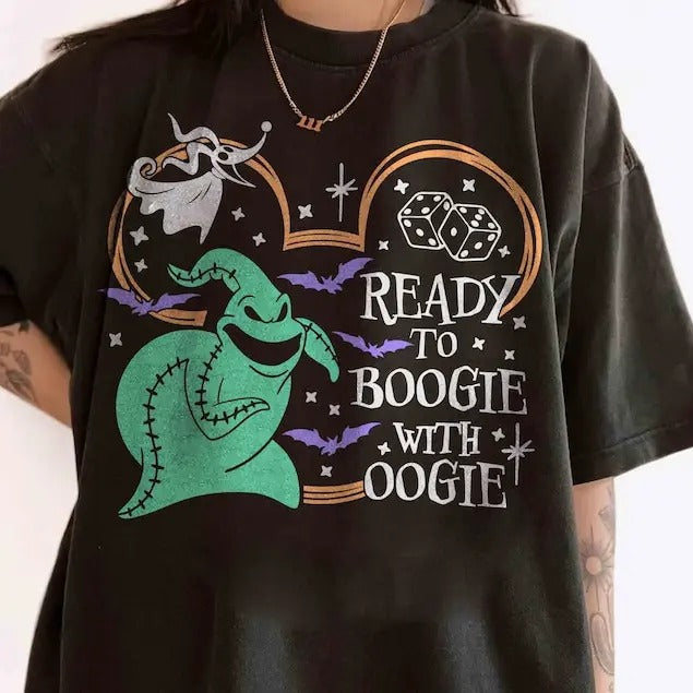 Oogie Boogie Bash 2024 Ready Boogie Oogie Shirt Nightmare Before Parks Land Halloween Party T-Shirts